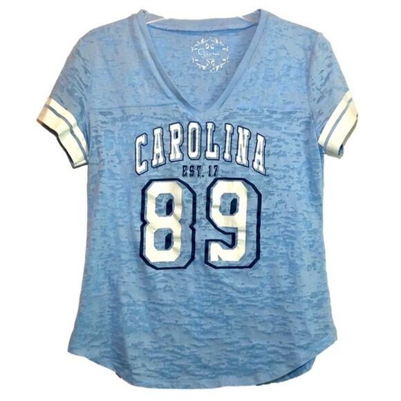 UNC Tarheels Short Sleeve Tee in Carolina Blue/White Women’s XL - Picture 1 of 5